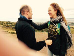 Iain and Nic Arthurs Seat